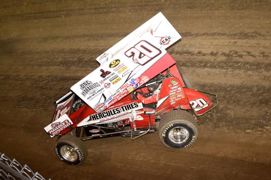 Wilson Gains 20 Positions During World of Outlaws Feature at Eldora Speedway