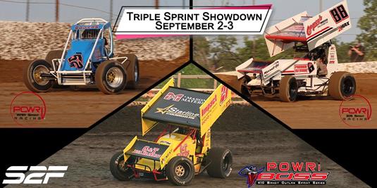 Triple Sprint Showdown/Fifth Annual Non-Wing Nationals Approaches September 2-3 for POWRi Sprints