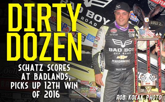 Donny Schatz Makes It an Even Dozen with Badlands Win