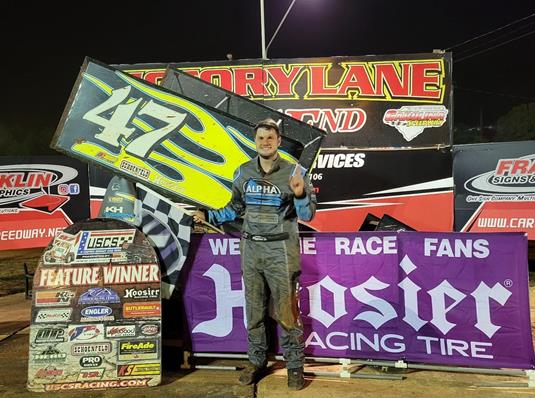 Eric Riggins , Jr. Charges to 2nd USCS 2024 win at Carolina Speedway