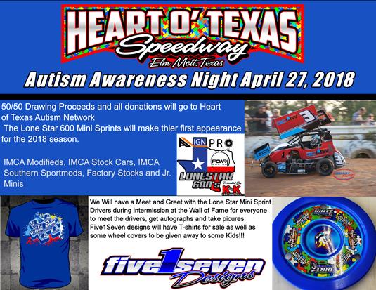 Autism Awareness Night - Lone Star 600 Mini Sprints