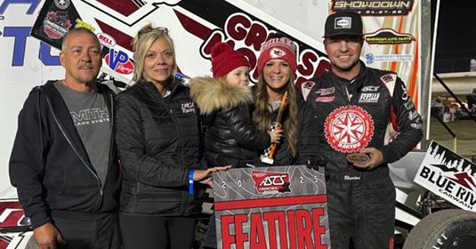 Blurton Bags ASCS Frontier Win At Sheridan Speedway