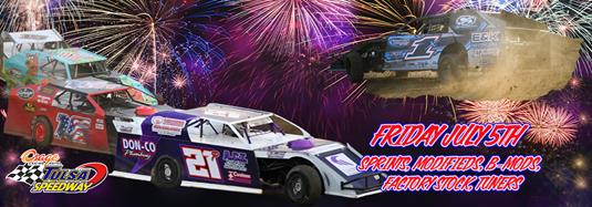 Celebrate America with High Revving, Car Sliding Dirt Track Racing this Friday!
