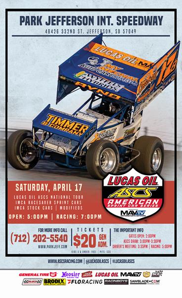 Times Adjusted For Saturday’s Lucas Oil American Sprint Car Series Event At Park Jefferson
