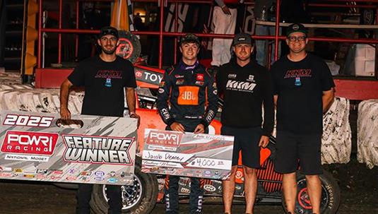 Jacob Denney Captures Macon Speedway’s Cornfield Combat Night One Checkers with POWRi National Midget League