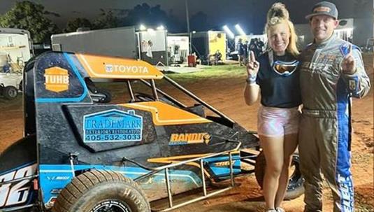 Trey Marcham Takes Victory with POWRi West Midgets at I-44 Riverside Speedway