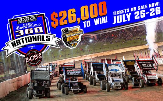 $26K TO WIN: FRED BROWNFIELD 360 NATIONALS: Presented by Bob's Burgers & Brew