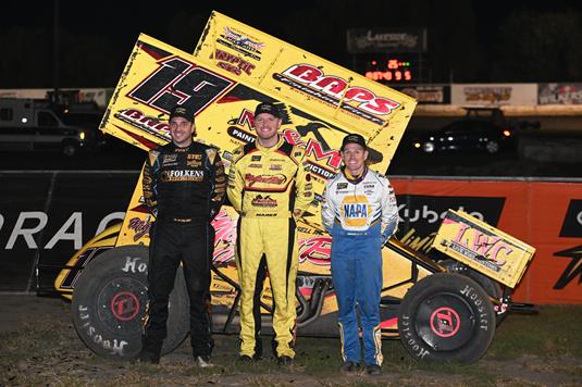 HELLO, YELLOW: Brent Marks Holds off Reutzel & Sweet for Night One Victory at Lakeside Speedway