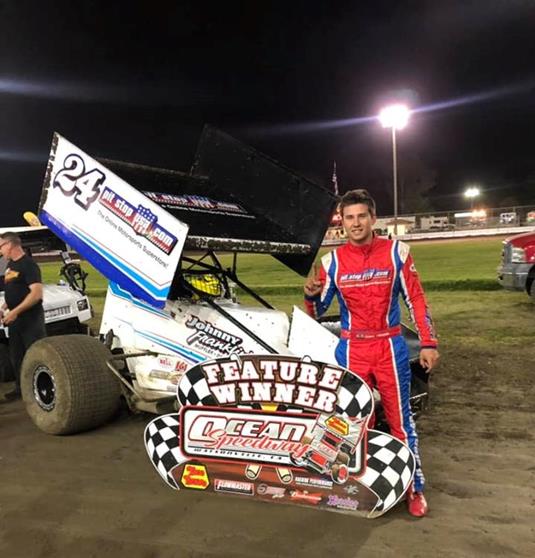 Chase Johnson Records First Winged Sprint Car Win of the Season