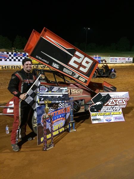Kyle Amerson Slides To Southern Raceway Glory With ASCS Southern Outlaw Sprints