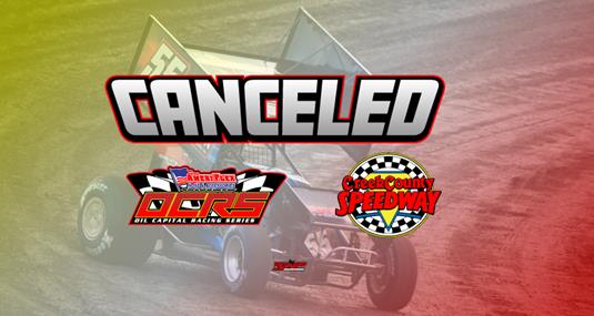 Creek County Speedway Canceled September 14