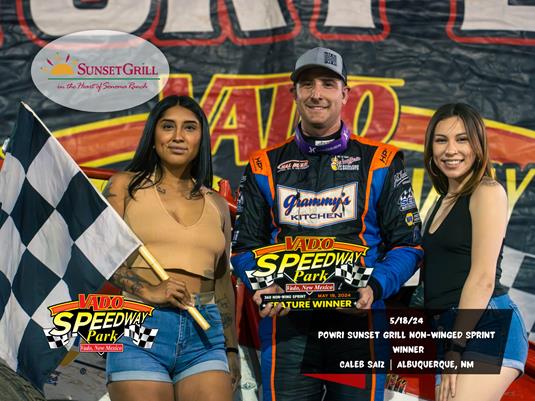 Caleb Saiz Secures Victory with Sunset Grill POWRi Vado Non-Wing Sprints
