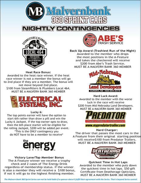 2025 Nightly Member Contingency Bonuses