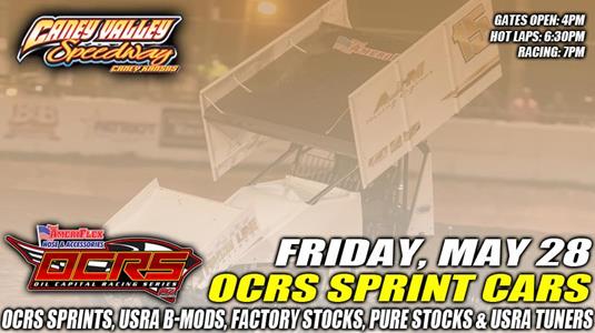 OCRS Sprint Cars Invade Caney Valley Speedway this Friday Night