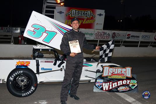 Barzee Leads Wire to Wire for Career First J&S Paving 350 Super Feature Win