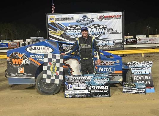 Birthday Glory for Watson, Grube’s First Win, and a Full Moon Highlight Georgetown Speedway Action on First Choice Garage Door Night