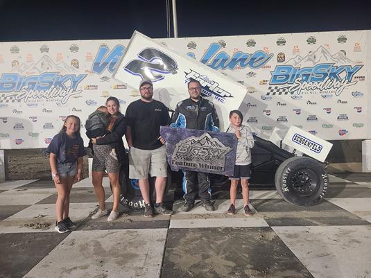 Victory To Logan Forler With The ASCS Frontier Region At Big Sky Speedway