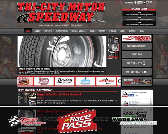 Driver Websites Creates New Website for Tri-City Motor Speedway