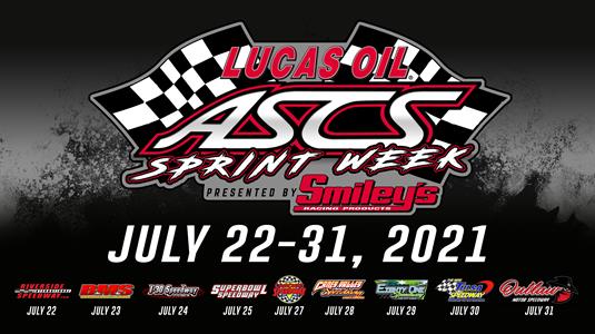 Smiley’s Racing Products Again Offering $10,000 ASCS Sprint Week Point Fund