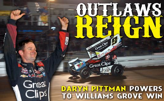 Pittman Leads Outlaw Podium Sweep at Williams Grove