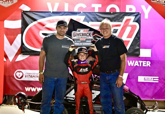 Deekan McRoberts Wins in Restrictors and Liam Barton Victorious in Jr Sprints in KKM Giveback Challenge Preliminary Night Two