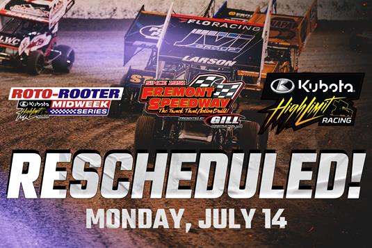 High Limit and Fremont Speedway Reschedule Root-Rooter  Midweek Series Date for Monday, July 14