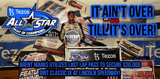 Brent Marks utilizes last lap pass to secure $20,000 Dirt Classic IX at Lincoln Speedway