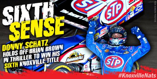 Schatz Wins Sixth Knoxville Nationals Title in Last Seven Years