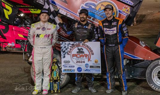 Thomas Meseraull Master Central Arizona Speedway with POWRi Desert Wing Sprint Win