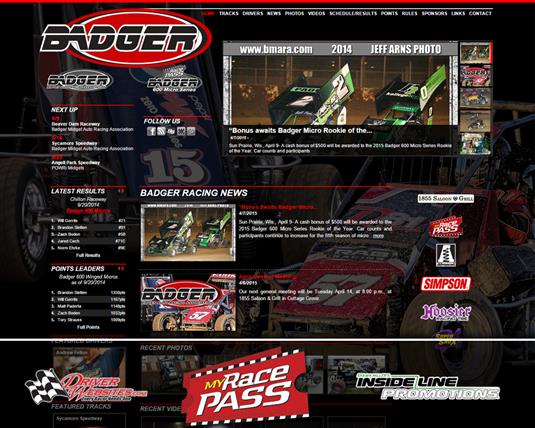 Driver Websites Builds New Website for Badger Midget Auto Racing Association