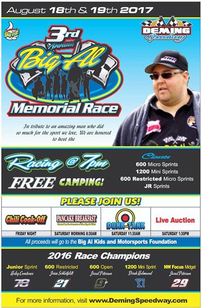 3rd Annual Big Al Memorial Race This Friday and Saturday at Deming Speedway