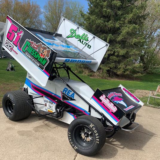 Amdahl Posts Top-10 Finish in 410 Sprint Car Debut at Huset’s Speedway