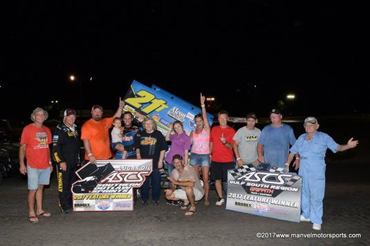 Kulhanek Wins and Nets Second-Place Finish to Increase ASCS Gulf South Points Lead