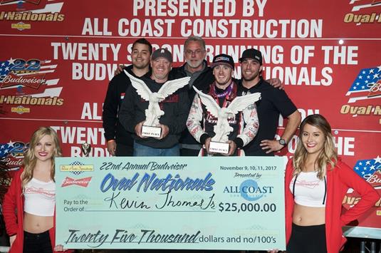THOMAS TAKES OVAL NATIONALS; WINDOM IS USAC NATIONAL SPRINT CHAMP