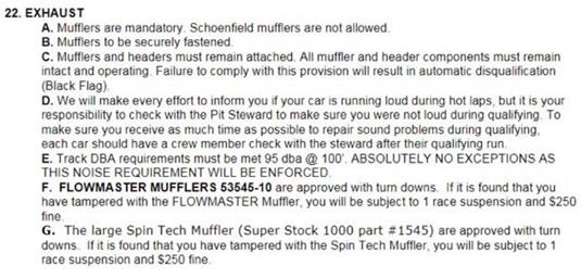 ATTN: Muffler Requirements For ASCS Dates In California