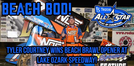 Tyler Courtney wins Beach Brawl opener at Lake Ozark Speedway