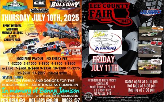 Two County Fair Stops for Mohrfeld Solar Sprint Invaders This Week!