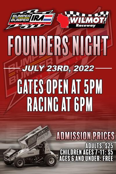 Rain Cancels Saturday the 16th, IRA Founders Night Next on Tap July 23rd