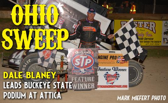 Dale Blaney Battles to Win the Kistler Engines Classic at Attica Raceway Park