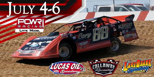 Missouri Triple Crown Approaches for POWRi Late Model Division on July 4-6