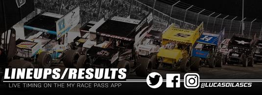 Lineups/Results - Knoxville Raceway (Thursday, 360 Nationals)
