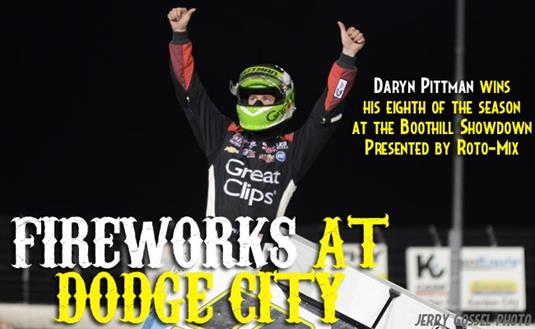 Daryn Pittman Wins Night One of Boothill Showdown presented by Roto-Mix after Early, On-Track Fireworks