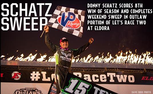 Donny Schatz Sweeps Outlaw Portion of Let’s Race Two Weekend at Eldora