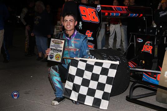 History Maker - Tyler Thompson Breaks Track Record; Becomes Youngest Novelis Supermodified Feature Winner at Oswego Speedway