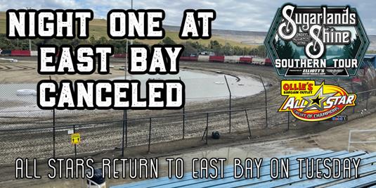 Heavy rain and overnight flooding forces East Bay Raceway Park to cancel Monday program