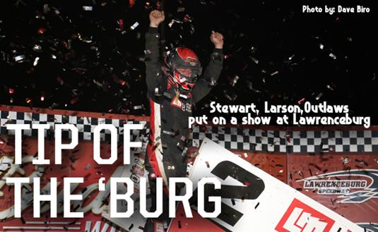 Stewart Beats the Boss at Lawrenceburg Speedway