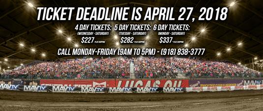 Have You Renewed Your Seats? Chili Bowl Ticket Deadline is April 27, 2018