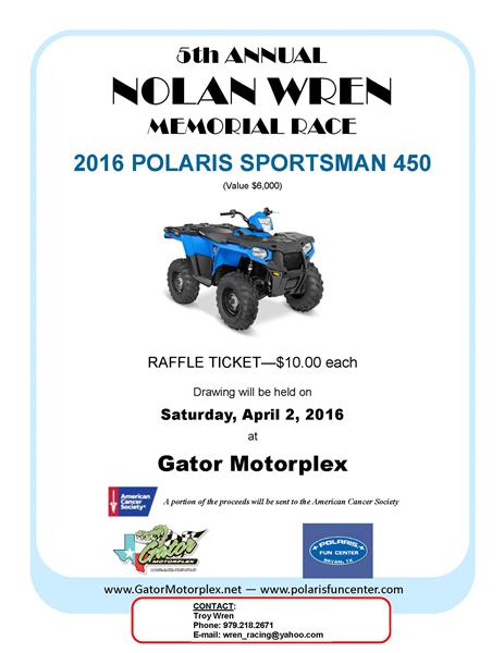 5th Annual Nolan Wren Memorial Raffle