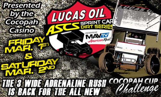 Cocopah Speedway on deck for Lucas Oil ASCS