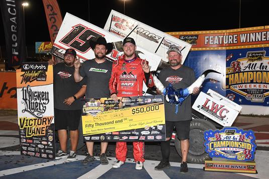 ENDING ON TOP: Brent Marks Ends Kubota High Limit Racing Campaign with $50,000 Victory at Texas Motor Speedway